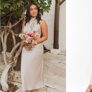 Jasmine Halter Dress, Show Me the ring luxe satin